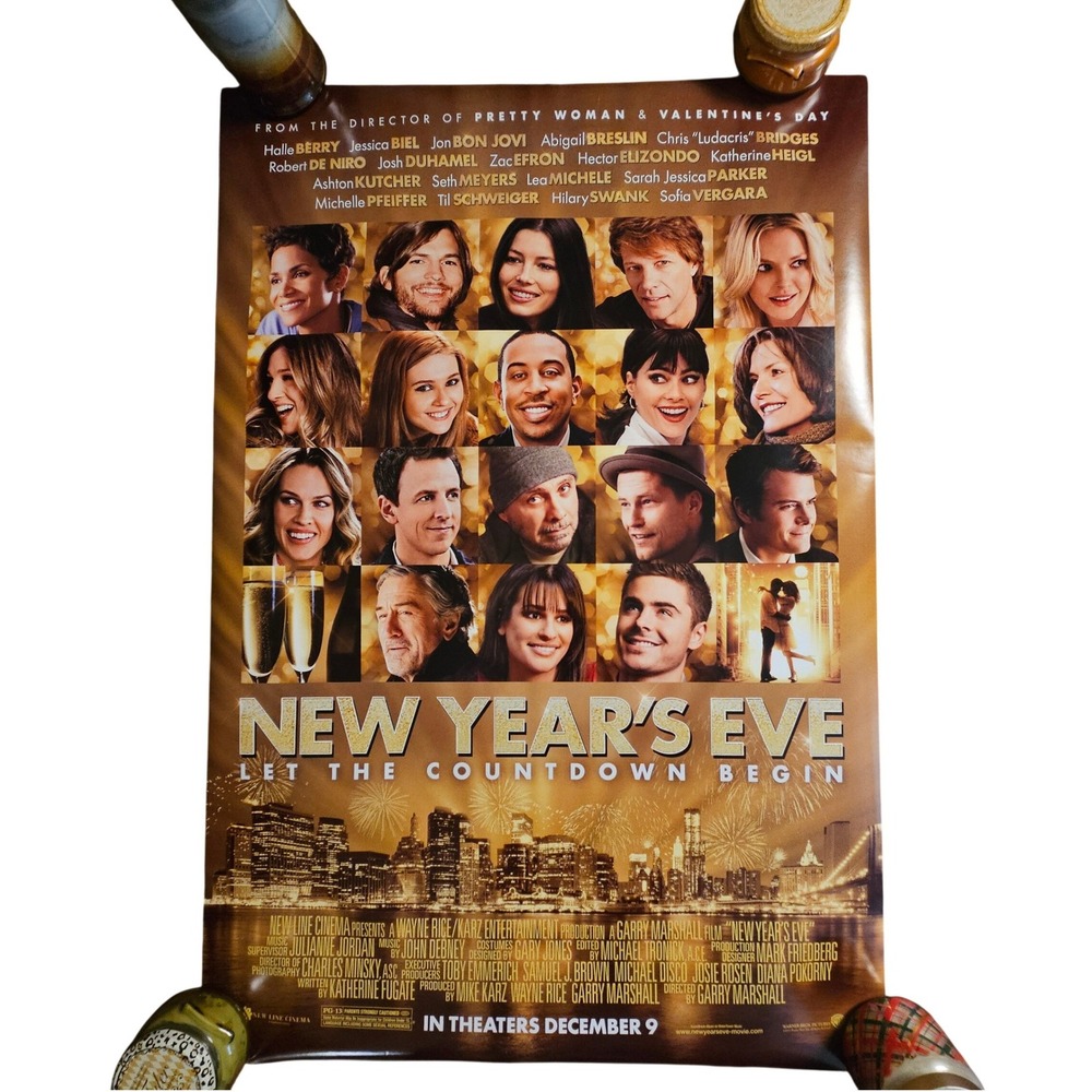 New Year's Eve 2011 Original Movie Poster 27x40 Halle Berry De Niro D/S